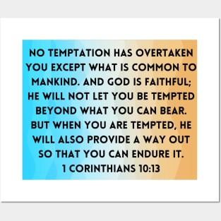 Bible Verse 1 Corinthians 10:13 Posters and Art